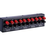 1 In And 4 Out Amplifier Sound Speaker Distributor  4-Area Sound Source  Signal Distribution Panel  Single Audio Input  300W Per Channel