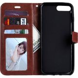 For  iPhone 8 & 7  Crazy Horse Texture Horizontal Flip Leather Case with Magnetic Buckle & Holder & Card Slots & Wallet & Photo Frame(Brown)