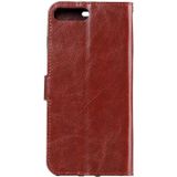 For  iPhone 8 & 7  Crazy Horse Texture Horizontal Flip Leather Case with Magnetic Buckle & Holder & Card Slots & Wallet & Photo Frame(Brown)