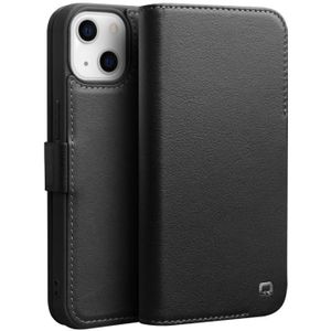 QIALINO Magnetic Buckle Leather Phone Case For iPhone 13 mini(Black)