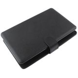 7 inch Universal Tablet PC Leather Case with USB Plastic Keyboard(Black)