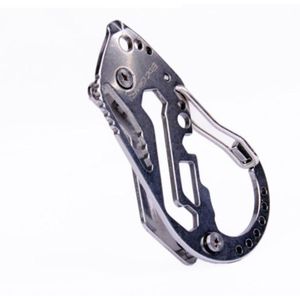 3 PCS Outdoor Multi-Function Key Clip Stainless Steel Carabiner(Without Corkscrew)