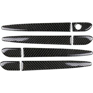 One Set Car Carbon Fiber Outside Door Handle without Smart Hole Decorative Sticker for Mazda CX-5 2017-2018  Left Drive