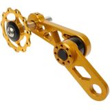 Litepro Folding Bike Guide Wheel LP Oval Chainring Chain Zipper Rear Derailleur Chain(Gold)