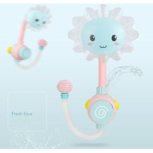 Sunflower Baby Shower Faucet Spout Baby Bath Spout Babies Play Swimming Bathroom Toys(Blue)