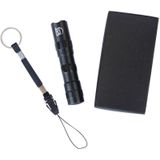 JUNGLELEOPARD 3 PCS Aluminum Alloy Strong Light Flashlight Mini Spotlight LED Light(Black)