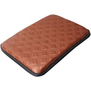 Universal Comfortable Automotive Armrest Mats Car Armrests Cover Vehicle Center Console Arm Rest Seat Box Soft Mats Cushion  Size: 29.5*21cm(Brown)