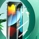 ROCK SPACE 0.33mm Green Light Eye Protection Anti-blue Light Full Screen Tempered Glass Film For iPhone 13 Pro