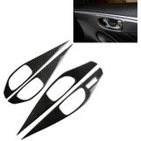 4 PCS Car Carbon Fiber Door Inner Handle Panel Decorative Sticker for Infiniti Q50  Left Drive