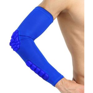 Basketball Sleeve Cellular Anti-collision Anti-slip Compression Elbow Protective Gear  Size:L(Blue)