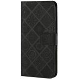 Ethnic Style Embossed Pattern Horizontal Flip Leather Case with Holder & Card Slots & Wallet & Lanyard For iPhone 11 Pro(Black)