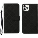 Ethnic Style Embossed Pattern Horizontal Flip Leather Case with Holder & Card Slots & Wallet & Lanyard For iPhone 11 Pro(Black)