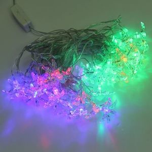 7m Flower Pendants Pendants Decoration String Lights  30-LED Multi-Colored Light  (AC 12-240V / EU Plug)(Transparent)