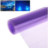 Protective Decoration Bright Surface Car Light Membrane /Lamp Sticker  Size: 195cm x 30cm(Purple)