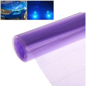 Protective Decoration Bright Surface Car Light Membrane /Lamp Sticker  Size: 195cm x 30cm(Purple)