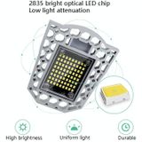 100W LED Industrial Mining Light Waterproof Light Sensor Folding Tri-Leaf Garage Lamp(Warm White Light)