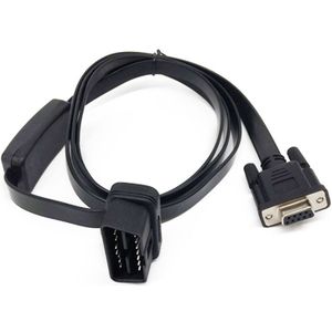 Car OBD Extended Diagnostic Tool OBD2 16PIN to DB9 Serial RS232 Cable with Switch