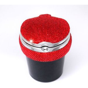 Studded Diamond Car Ashtray with Led Lamp(Red)