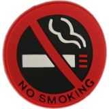 3 pcs Car Decoration No Smoking Sign Sticker  Size: 5x5 cm