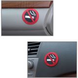 3 pcs Car Decoration No Smoking Sign Sticker  Size: 5x5 cm