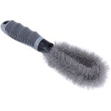 KANEED Car Wheel Tire Rim Scrub Brush Hub Clean Wash Brush Car Truck Motorcycle Bike Washing Cleaning Tool(Grey)