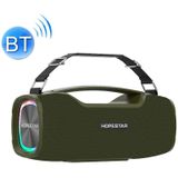HOPESTAR A6X TWS Portable Outdoor Bluetooth Speaker with Colorful Music Lights  Support Power Bank & Hands-free Call & U Disk & TF Card & 3.5mm AUX(Green)