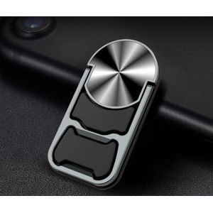 Car Desktop Stand Magnetic Rotating Metal Holder with Beer Opener(Black)