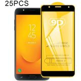 For Samsung Galaxy J7 Duo 25 PCS 9D Full Glue Full Screen Tempered Glass Film