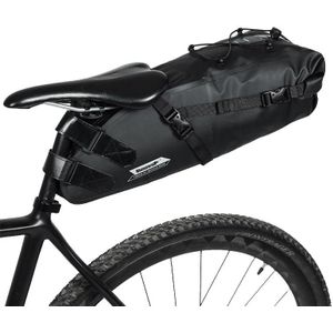 Rhinowalk RK19511 Full Waterproof Bicycle Saddle Tail Bag Big Capacity Road Bike Bag  Colour: RK19511 Black 10L