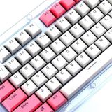 104-Keys Two-Color Mold Transparent PBT Keycap Mechanical Keyboard(Purple Blue)