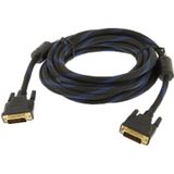 Nylon Netting Style DVI-I Dual Link 24+5 Pin Male to Male M / M Video Cable  Length: 3m