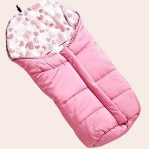 Newborn Baby Stroller Sleeping Bag Infant Go out Swaddle Winter  Size:82x45x38cm(Pink)
