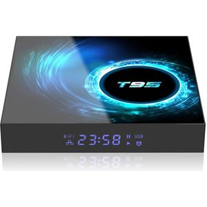 T95 6K UHD Smart TV Box with Remote Controller  Android 10.0  H616 Quad-Core Cortex-A53  4GB + 64GB  Support WiFi / AV / HDMI / RJ45 / USB / TF Card