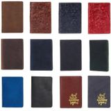 K018 Vintage Leather Passport Holder(Wipe Blue)