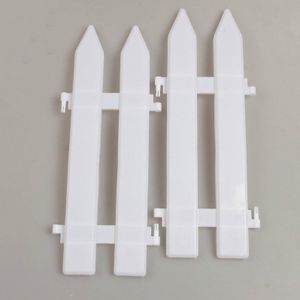 10 PCS Christmas Decoration White Plastic Tips Fence Christmas Tree Fence