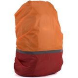 2 stks Outdoor Bergbeklimmen Kleur Bijpassende Lichtgevende Rugzak Regenhoes  Grootte: S 18-30L (Rood + Oranje)