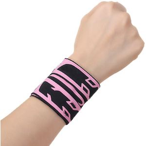 2 PCS Sports Breathable Leather Wristband Fitness Anti-Sprain Compression Strap(Pink)