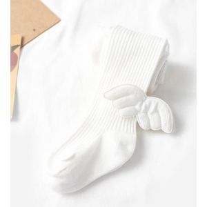 Spring And Autumn Children Tights Baby Knitting Pantyhose Size: M 1-2 Years Old(White)