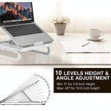 A23 Foldable Notebook Stand With 10-Speed Adjustment Computer Cooling Lifting Stand  Colour:  Detachable Accessories 3.0HUB (Black )