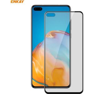 For HUAWEI P40 ENKAY Hat-Prince 0.26mm 9H 6D Privacy Anti-spy Full Screen Tempered Glass Film