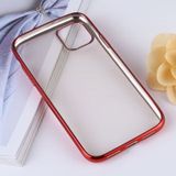 Transparent TPU Anti-Drop And Waterproof Mobile Phone Protective Case for iPhone 11(Red)