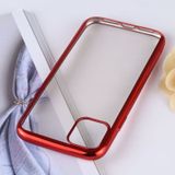 Transparent TPU Anti-Drop And Waterproof Mobile Phone Protective Case for iPhone 11(Red)