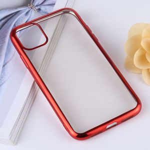 Transparent TPU Anti-Drop And Waterproof Mobile Phone Protective Case for iPhone 11(Red)