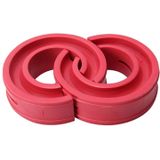 2 PCS Car Auto D Type Shock Absorber Spring Bumper Power Cushion Buffer  Spring Spacing: 22mm  Colloid Height: 43mm(Red)