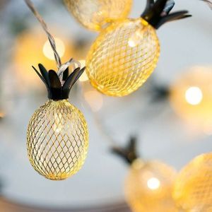 3m Iron Pineapple USB Plug Romantic LED String Holiday Light  20 LEDs Teenage Style Warm Fairy Decorative Lamp for Christmas  Wedding  Bedroom (Warm White)