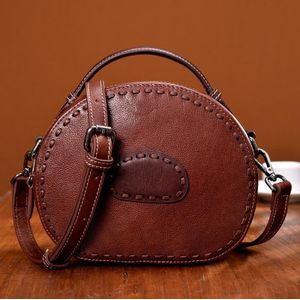 10130 Retro Ladies Handbag Shoulder Messenger Bag(Brown)