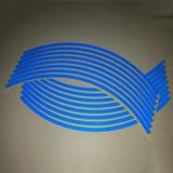 7 Sheets Motorcycle 18inch Wheel Stickers Modified Wheel Reflective Stickers(Blue )