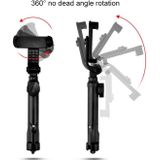 XT10 Multi-function Mobile Live Broadcast Bluetooth Self-timer Pole Tripod (Black)