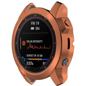 Voor Garmin Fenix 7S Pro Half pakket Gegalvaniseerd TPU horloge beschermhoes