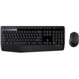 Logitech MK345 Wireless Full-size Keyboard + 2.4GHz 1000DPI Wireless Optical Mouse Set with Nano Receiver (Black)